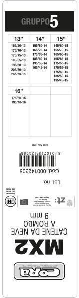 Cora MX2 9mm Group 5 Automatic Snow Chains