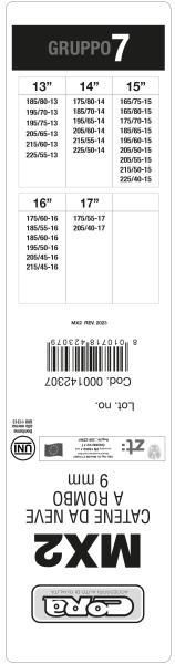 Cora Catene neve automatiche MX2 9 mm gruppo 7