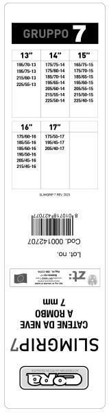 Cora Slimgrip 7mm Gruppe 7 Schneeketten