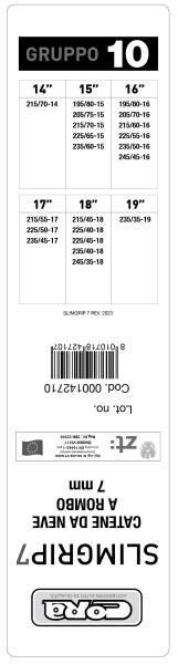 Cora Catene neve Slimgrip 7 mm gruppo 10