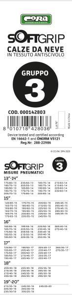 Cora Calze da neve in tessuto SoftGrip gruppo 3