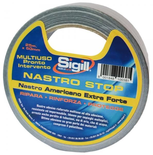 Sigill Nastro adesivo americano Nastro Stop argento