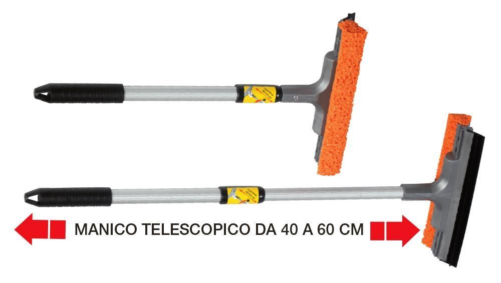 Cora Glasreiniger mit teleskopierbarem Aluminiumgriff