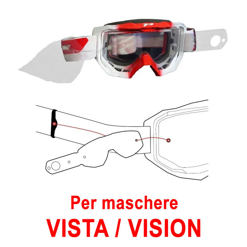 Progrip Green System tear-off lens collection system for VISTA goggles