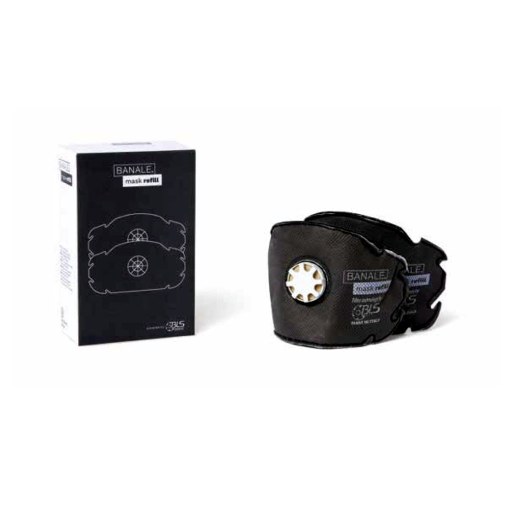 Nachfüllpackung mit 2 Aktivkohle-Antismogfiltern für MASK