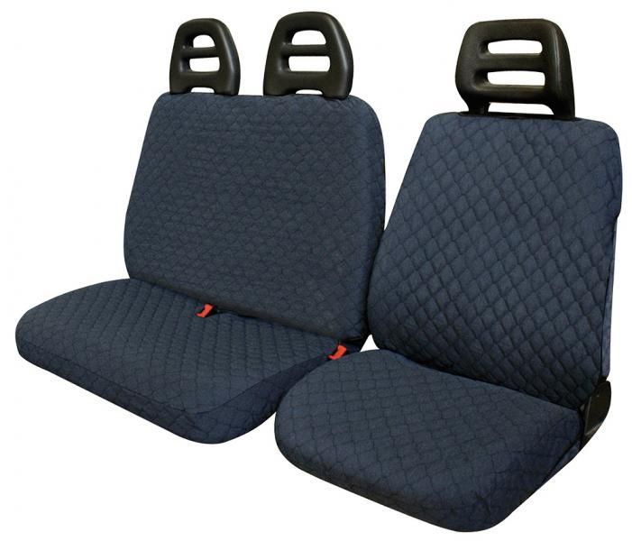 Fundas de asiento para furgoneta Cora, talla SP23, tela de algodón acolchada color antracita