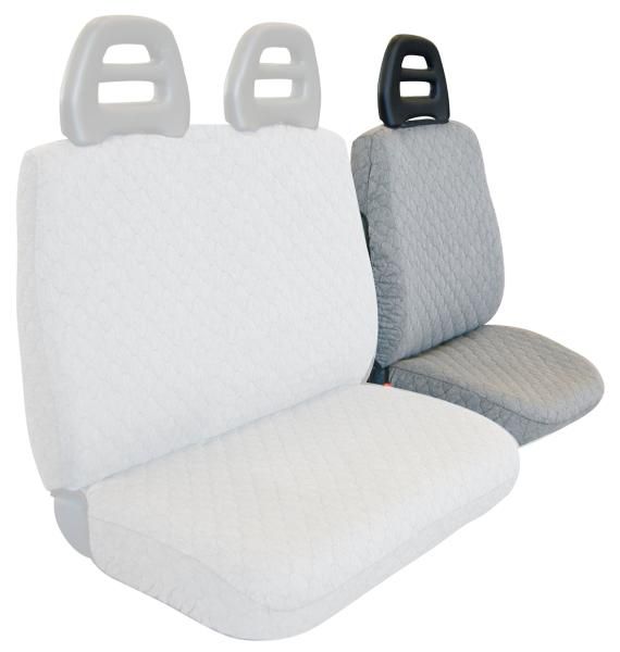 Cora SP23 Driver's Seat Cover for Vans, Grey Quilted Cotton Fabric