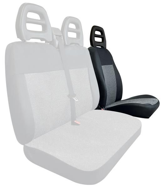 Cora Coprisedile auto lato guida per furgoni SP24/SP25 tessuto misto cotone nero