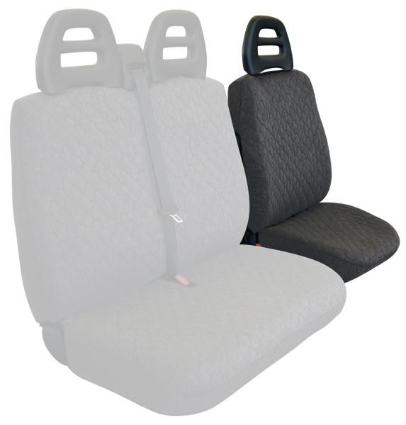 Cora Driver's Seat Cover for SP24/SP25 Vans, Anthracite Quilted Cotton