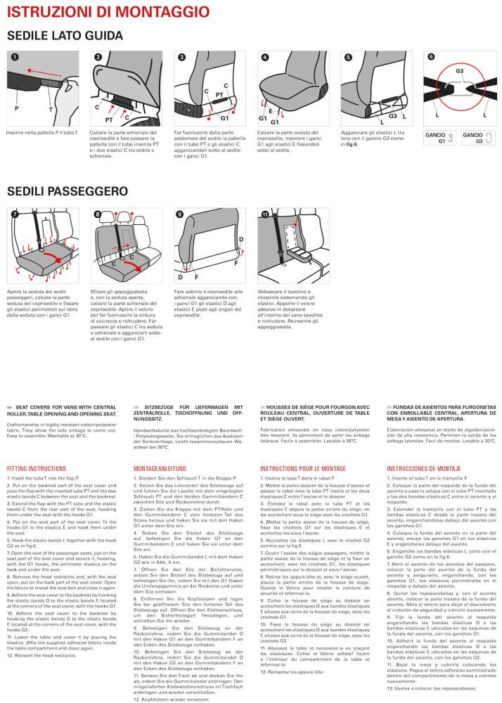 Cora Van Seat Covers, Size SP25, Black Cotton Blend
