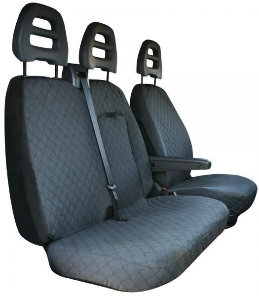 Fundas de asiento para furgoneta Cora, tamaño SP25, tela de algodón acolchada Air Force