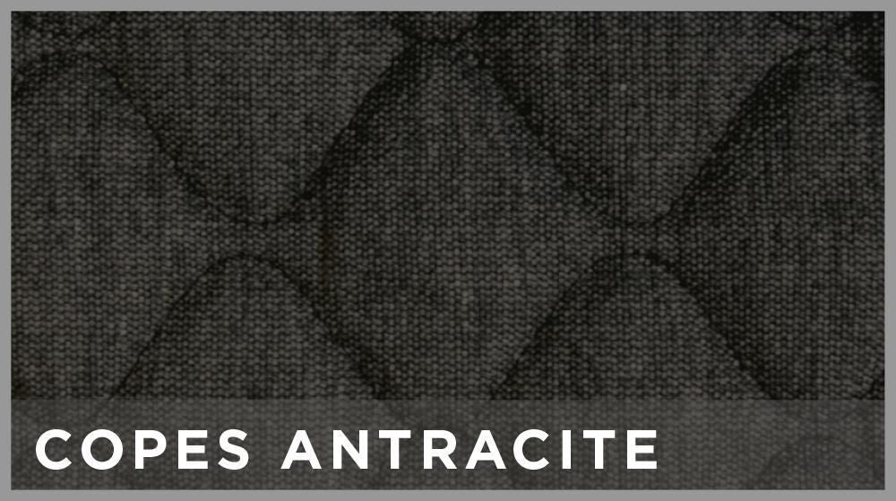 Cora Van Seat Covers, Size SP25, Anthracite Quilted Cotton Fabric