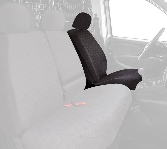 Cora SP26 Driver's Seat Cover for Vans, Anthracite Quilted Cotton Fabric