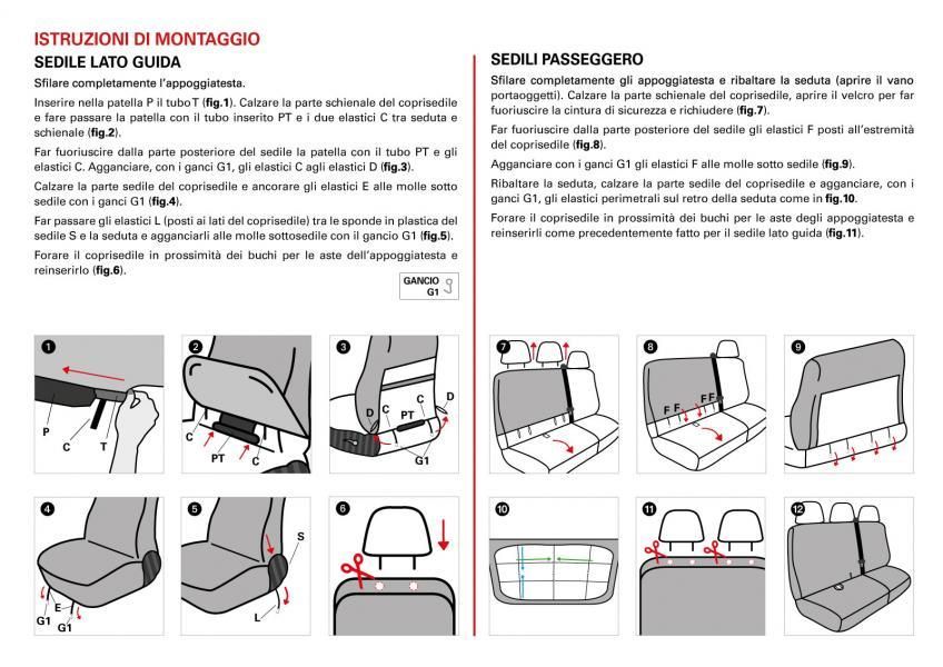 Fundas de asiento para furgoneta Cora, talla SP28, asiento completo, tela de poliéster negra