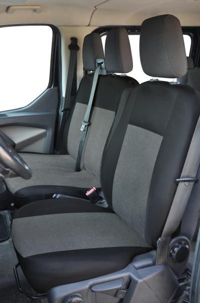 Cora Van Seat Covers, Size SP30, Split Seat, Black Polyester Fabric