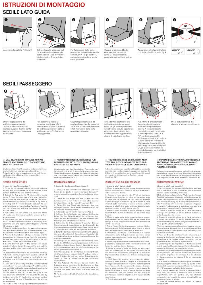 Cora Coprisedili Furgoni Sp34 S/Tav. S/Divisa Total Black