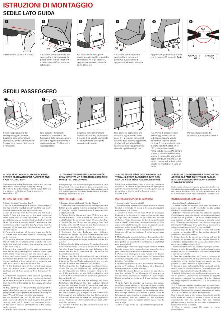 Cora Van Sitzbezüge Sp34 S/Tisch S/Uniform Millepunti