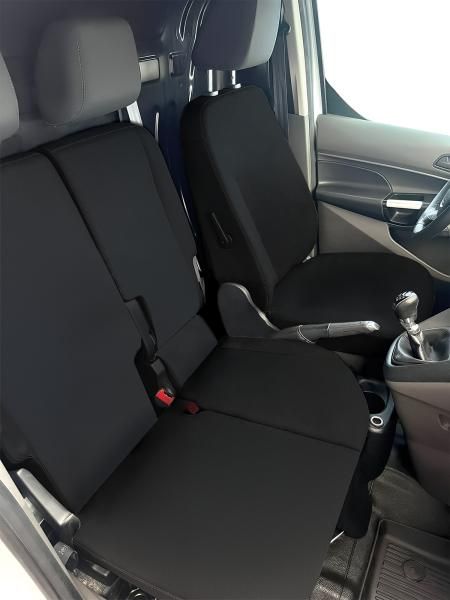 Fundas para asientos de furgoneta Cora Manufacturing, tamaño SP36, asiento dividido, abatibles, tela de poliéster negra