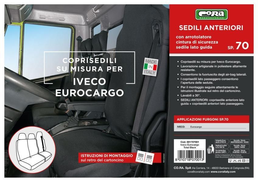 Cora Coprisedili per camion tg. SP70 tess. poliestere nero