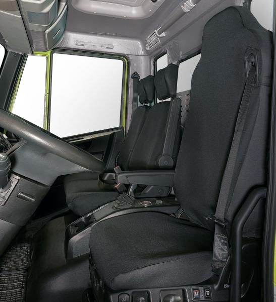 Cora LKW-Sitzbezüge, Größe SP70, anthrazitfarbener gesteppter Baumwollstoff