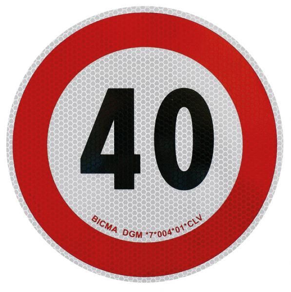 Cora Disc Aufkleber Geschwindigkeitsbegrenzung 40 km/h