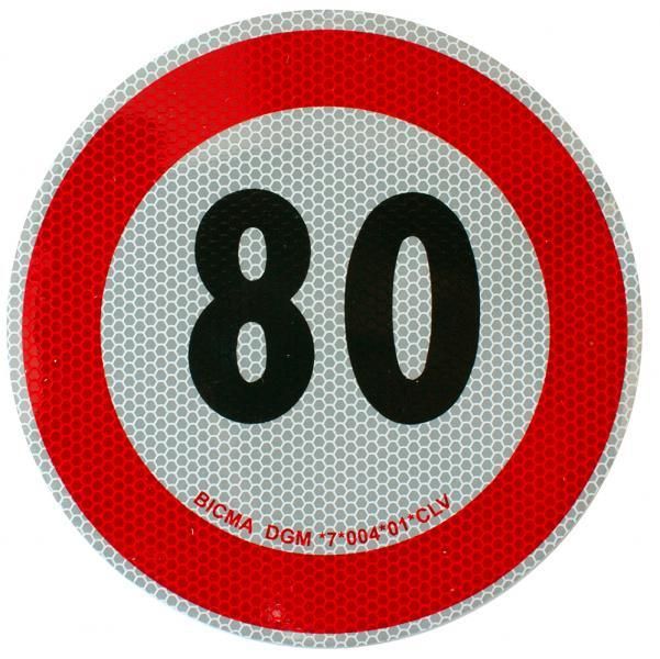 Cora Disc sticker speed limit 80 km