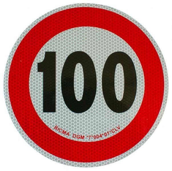 Cora Disc sticker speed limit 100 km
