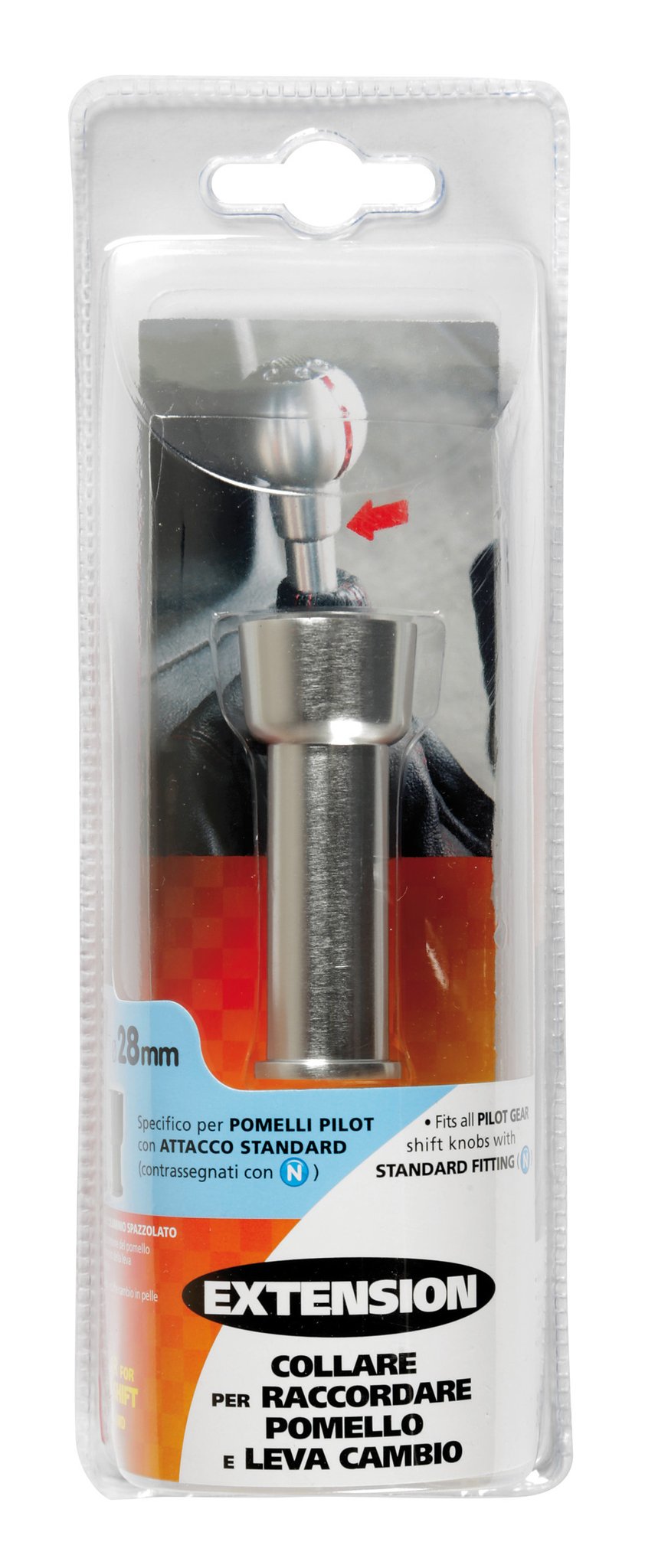 Pilot Collare pomello stretto e lungo - diametro 28 mm - h 70 mm