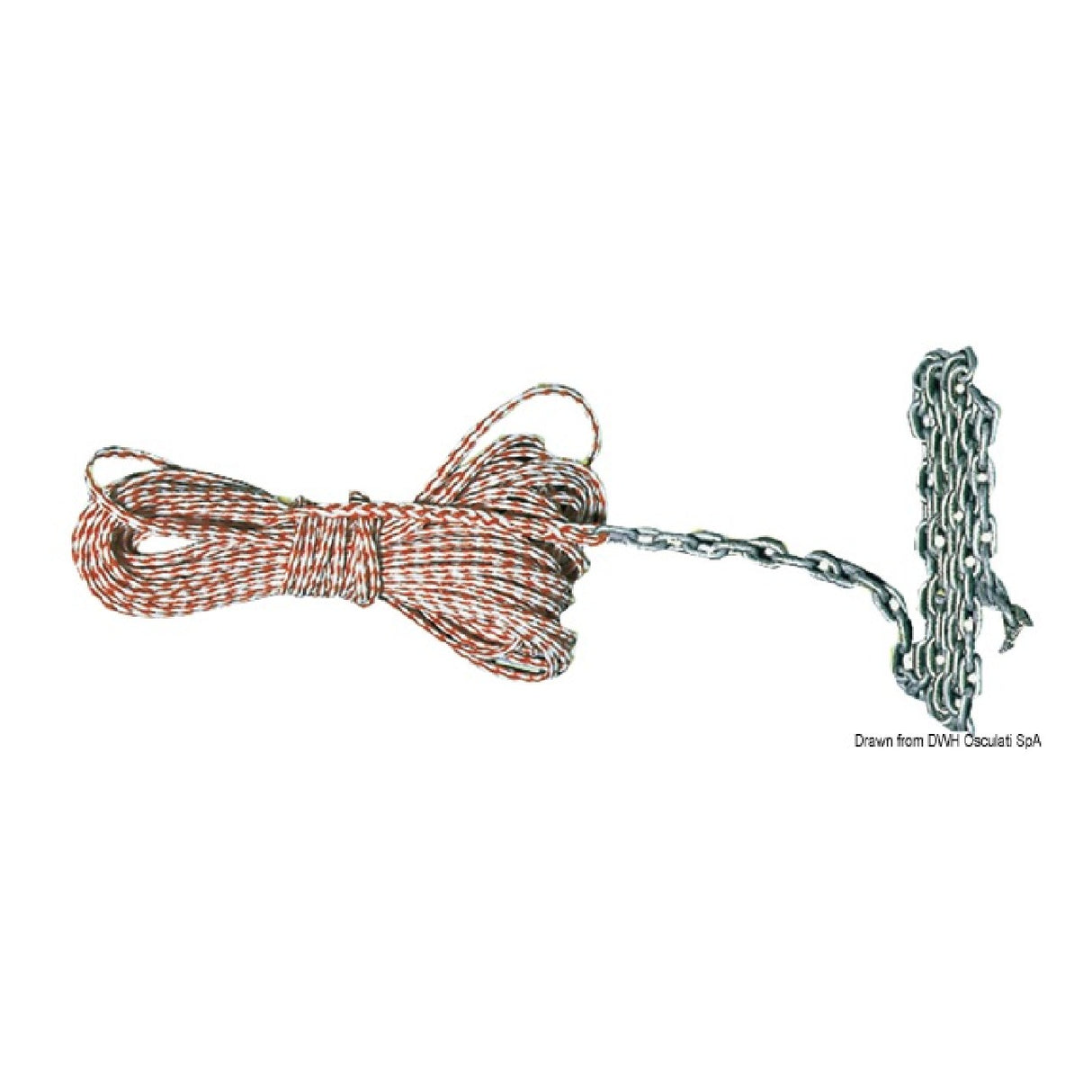 Osculati Rope with Chain for Boat Anchors 01.105.00