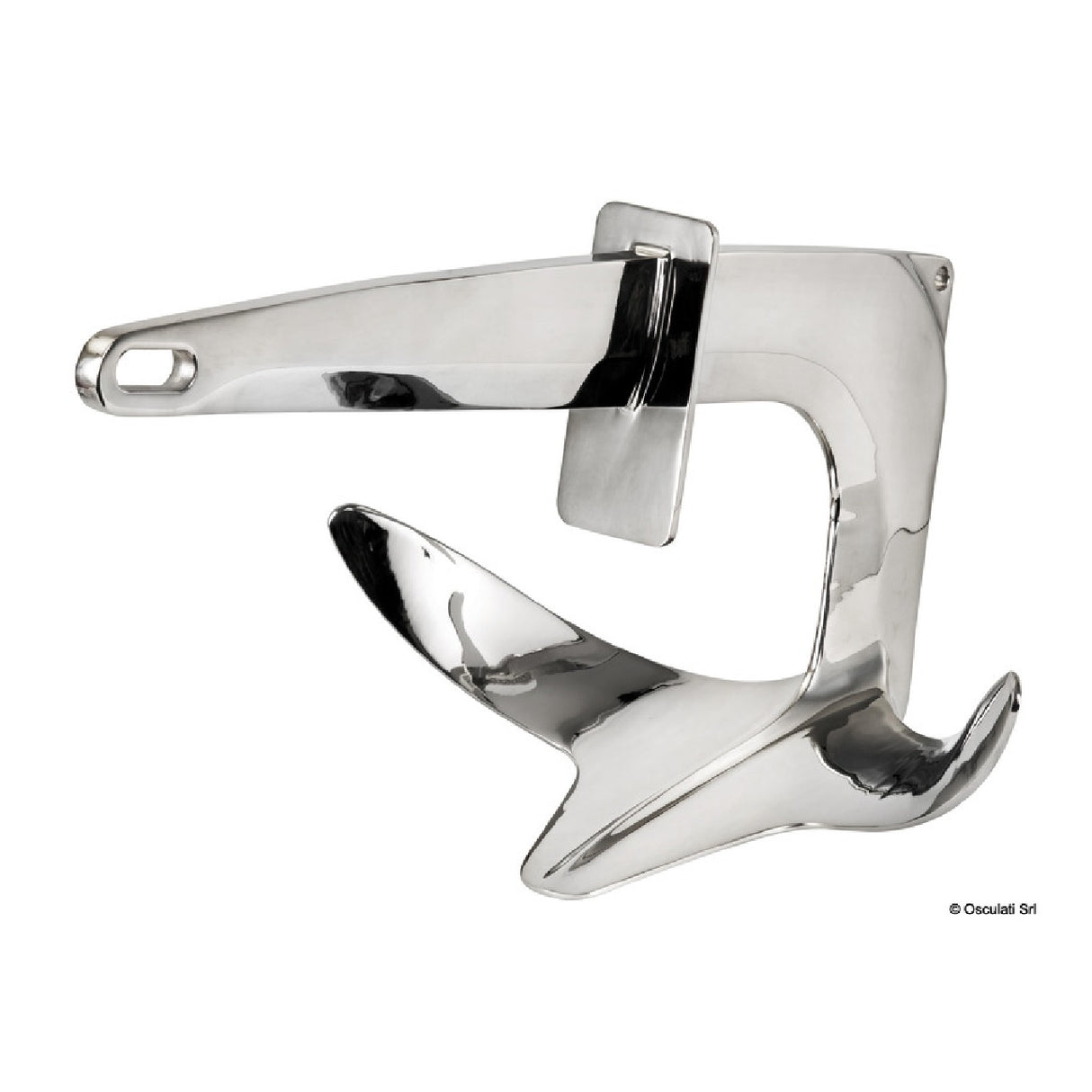 Osculati Trefoil anchor in stainless steel with locking plate 10 kg 01.117.10