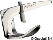 Osculati Anclaje de trébol de acero inoxidable con placa de rodillo 01.121.10 01.120.10