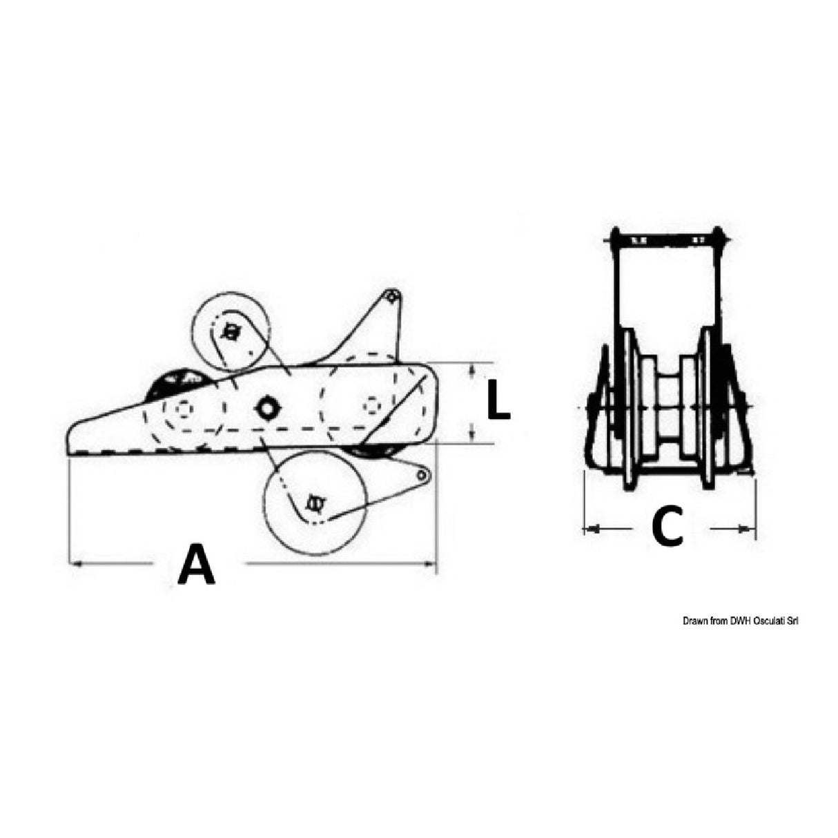 Osculati Musone inox a bascula max 14 kg 01.419.00