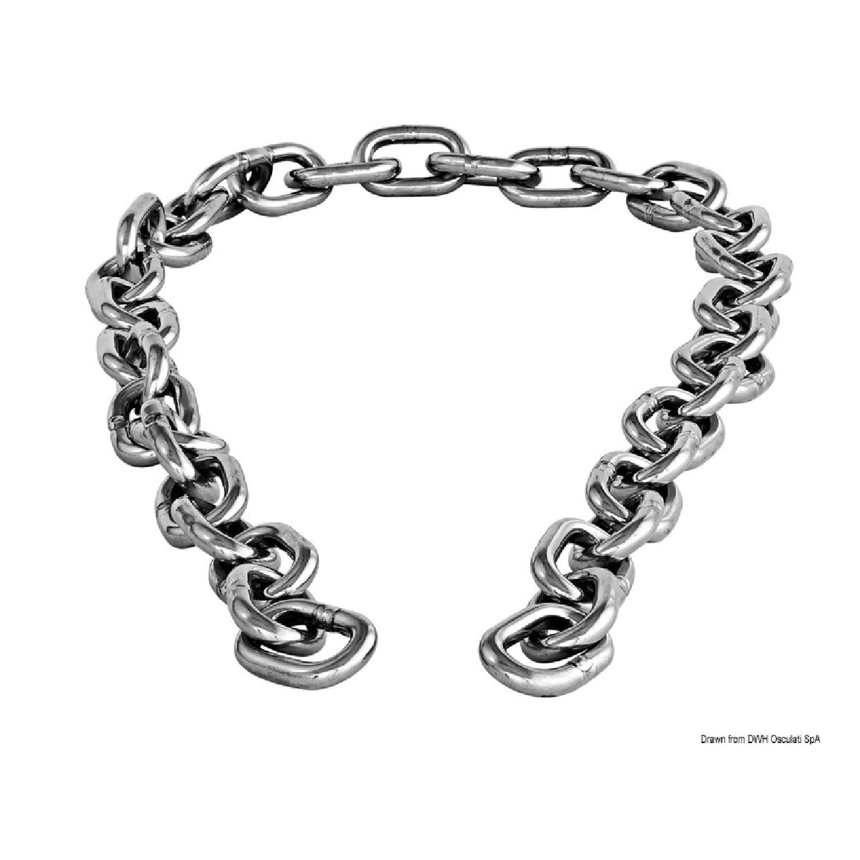 Osculati Paar Kettenglieder aus Edelstahl AISI 316 für Boote 01.474.06