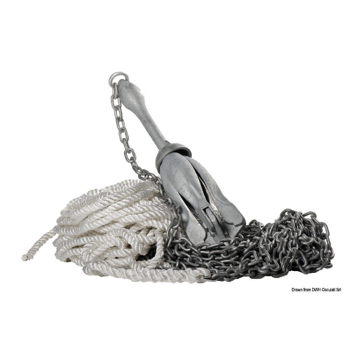 Osculati Kit ancoraggio barca composto da cima, catena, giunto ed ancora 01.700.01