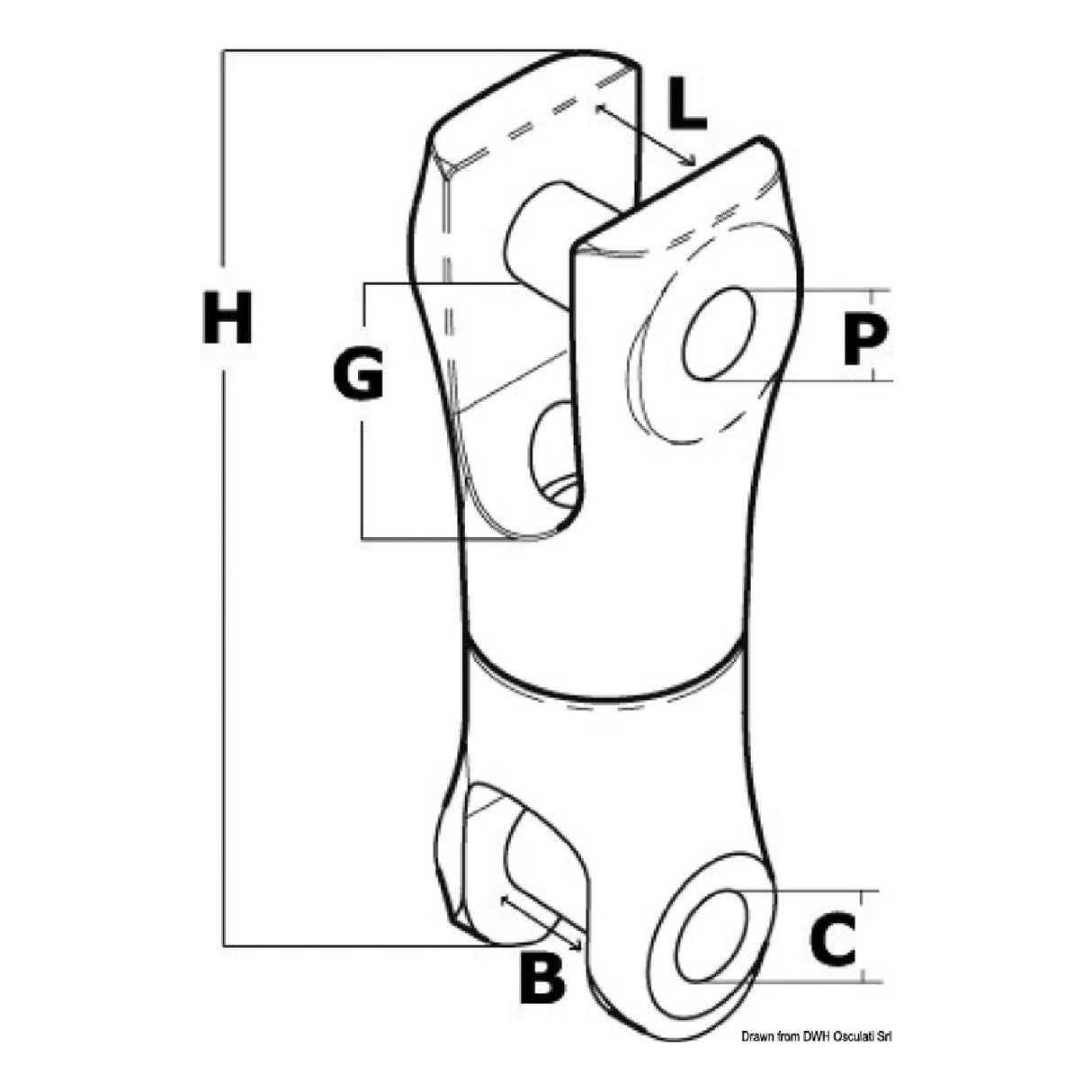Osculati Maxi swivel attachment for anchors 01.740.12