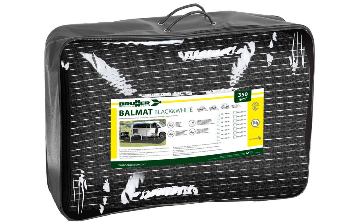 Brunner Stuoia campeggio camper e caravan Balmat 250x350 cm Nero-Grigio