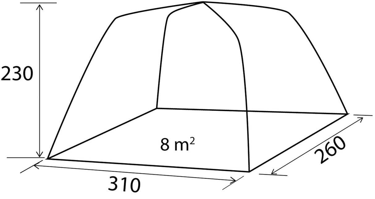 Veranda Gonfiabile Brunner Trouper 2.0 AIRtech per Minibus e Van 310 x 260 cm