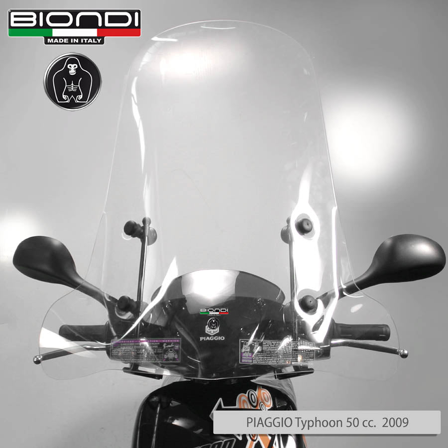 Biondi Parabrezza Club Piaggio Typhoon 50 cc. 2T 2011 - con Kit Attacchi