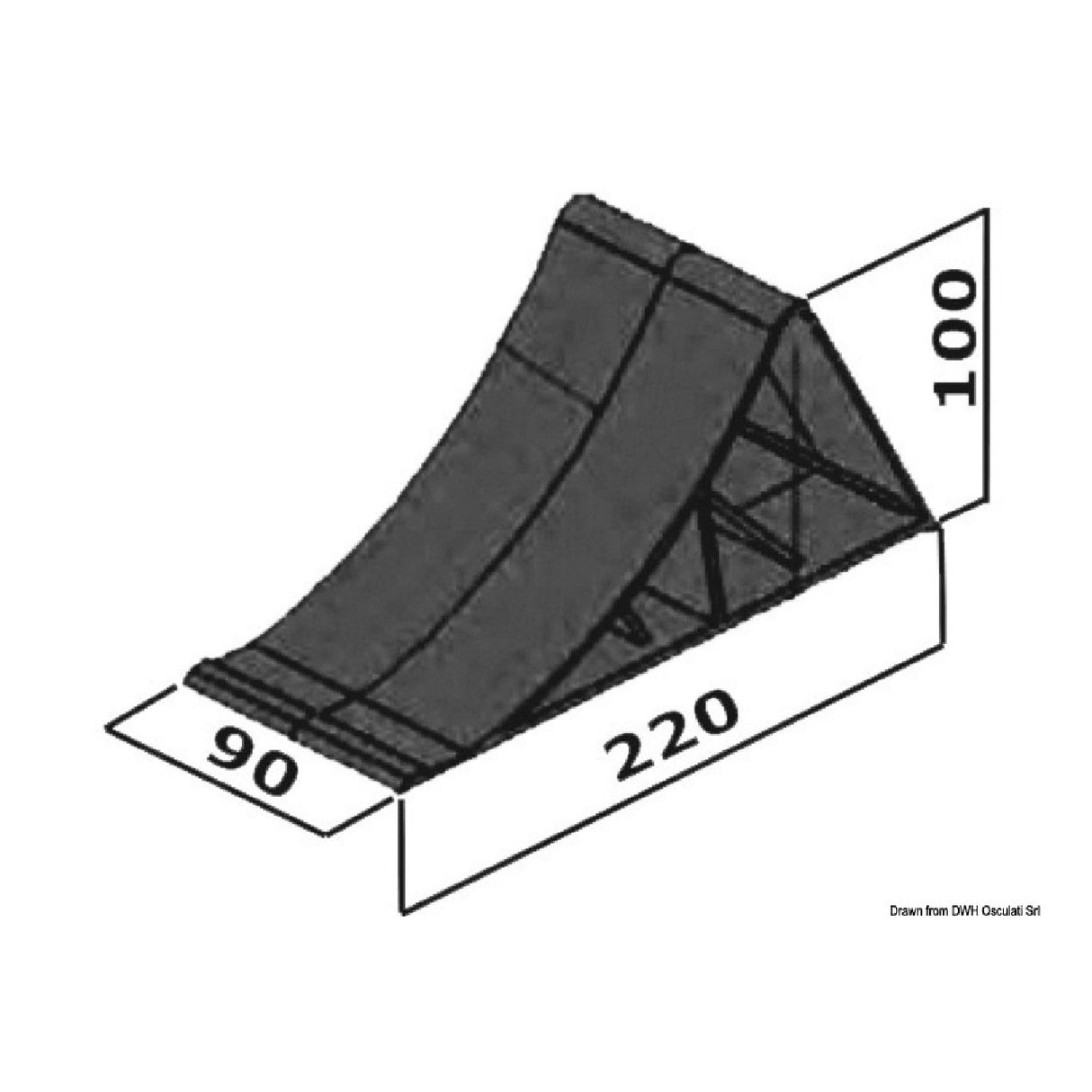Cuña de seguridad Osculati para remolque de barco 02.010.90