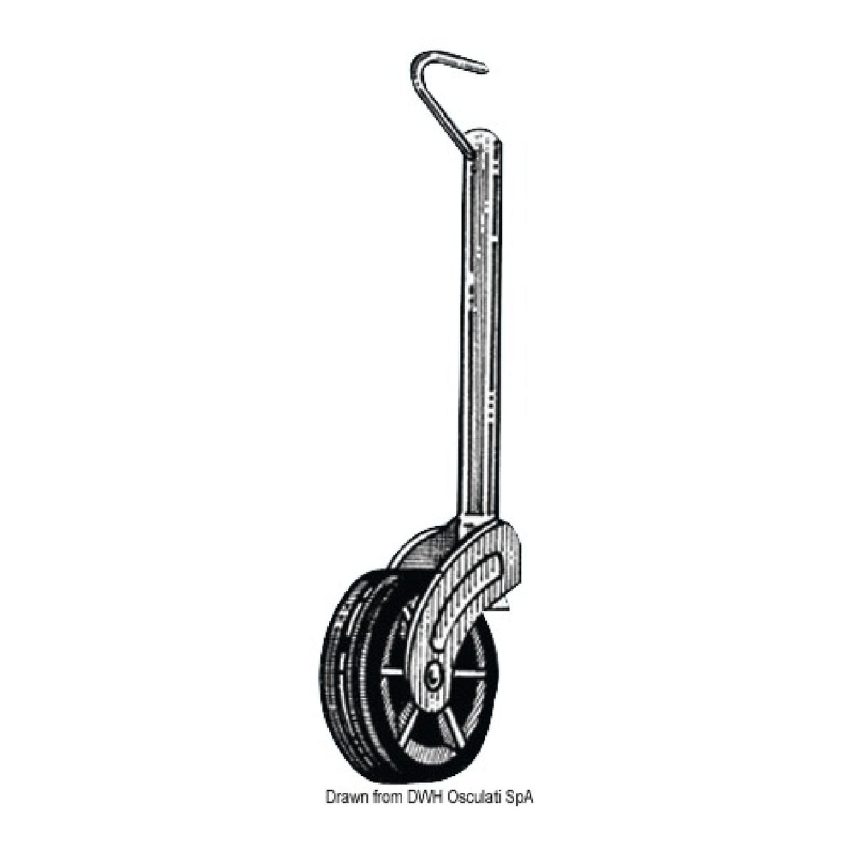 Osculati Ruotino anteriore fisso per carrello traino 35 mm 02.014.56 - AmerigoStore