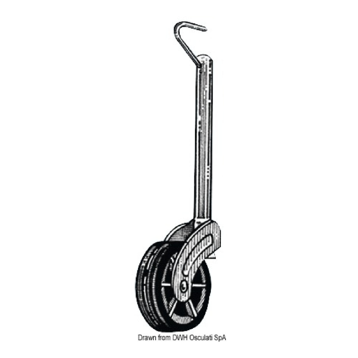 Osculati Ruotino anteriore fisso per carrello traino 35 mm 02.014.56 - AmerigoStore