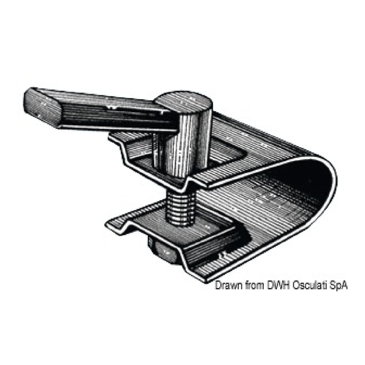 Osculati Supporto per ruotino carrello traino 02.014.56 02.014.58 - AmerigoStore