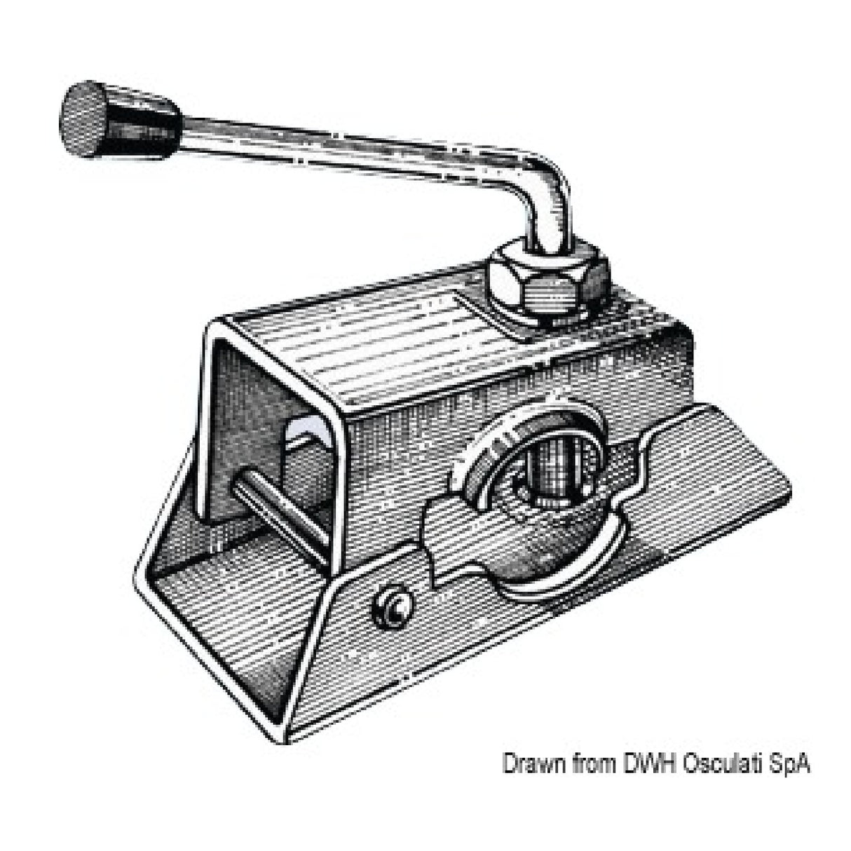 Osculati-Halterung für das Zugwagenrad 02.014.57 02.014.59