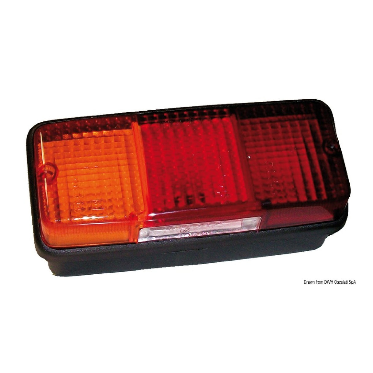 Osculati Rückleuchte für Anhänger SX, 4 Funktionen, 3 Glühbirnen, 02.021.02