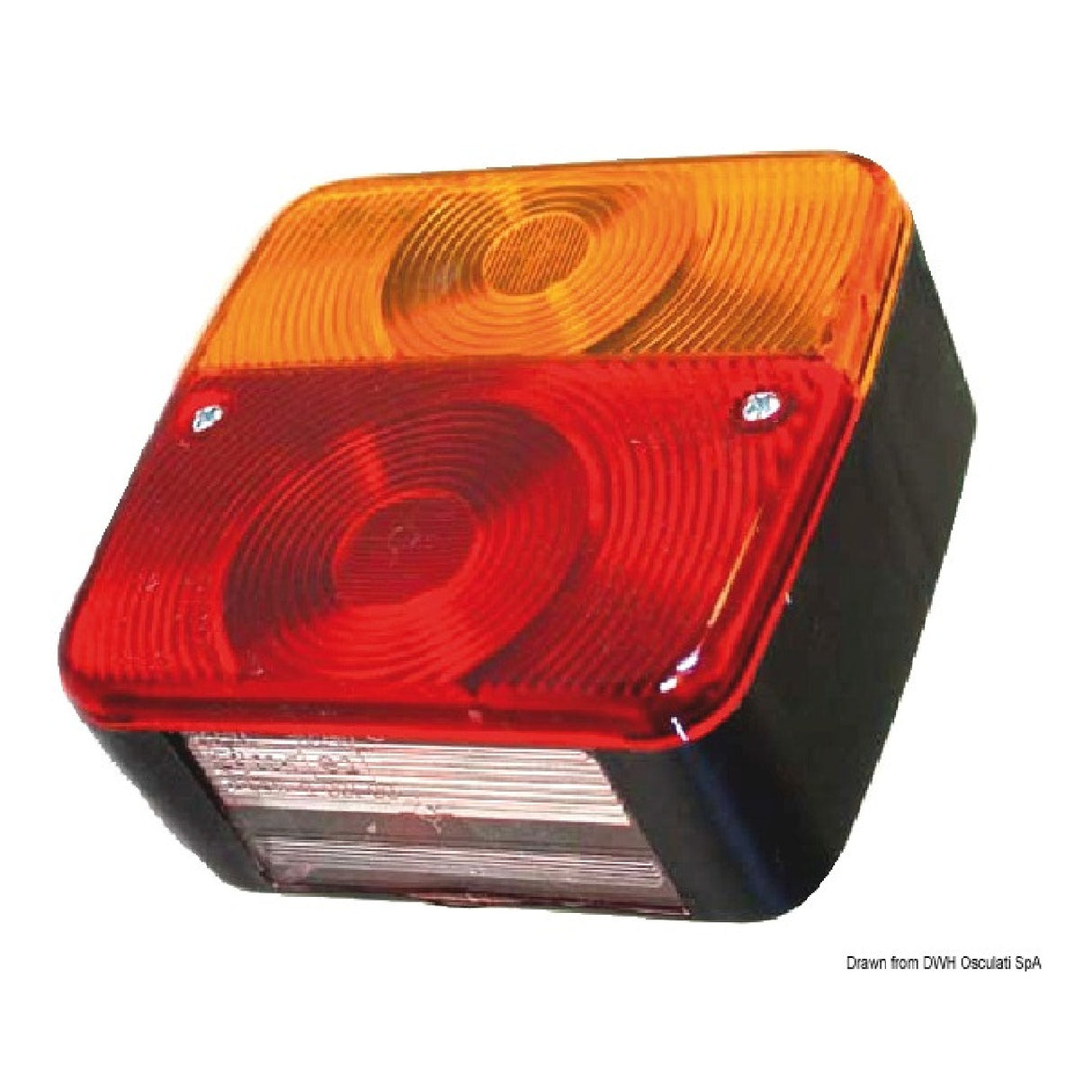 Osculati Rückleuchte für Anhänger SX, 4 Funktionen, 2 Glühbirnen, 02.021.06