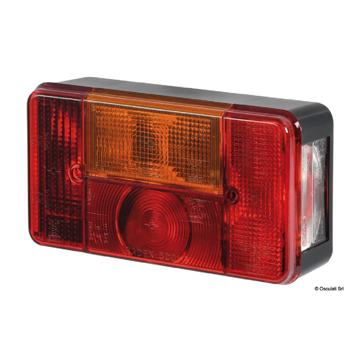 Osculati Rückleuchte für Anhänger SX, 5 Funktionen, 4 Glühbirnen, 190x100, 02.021.09