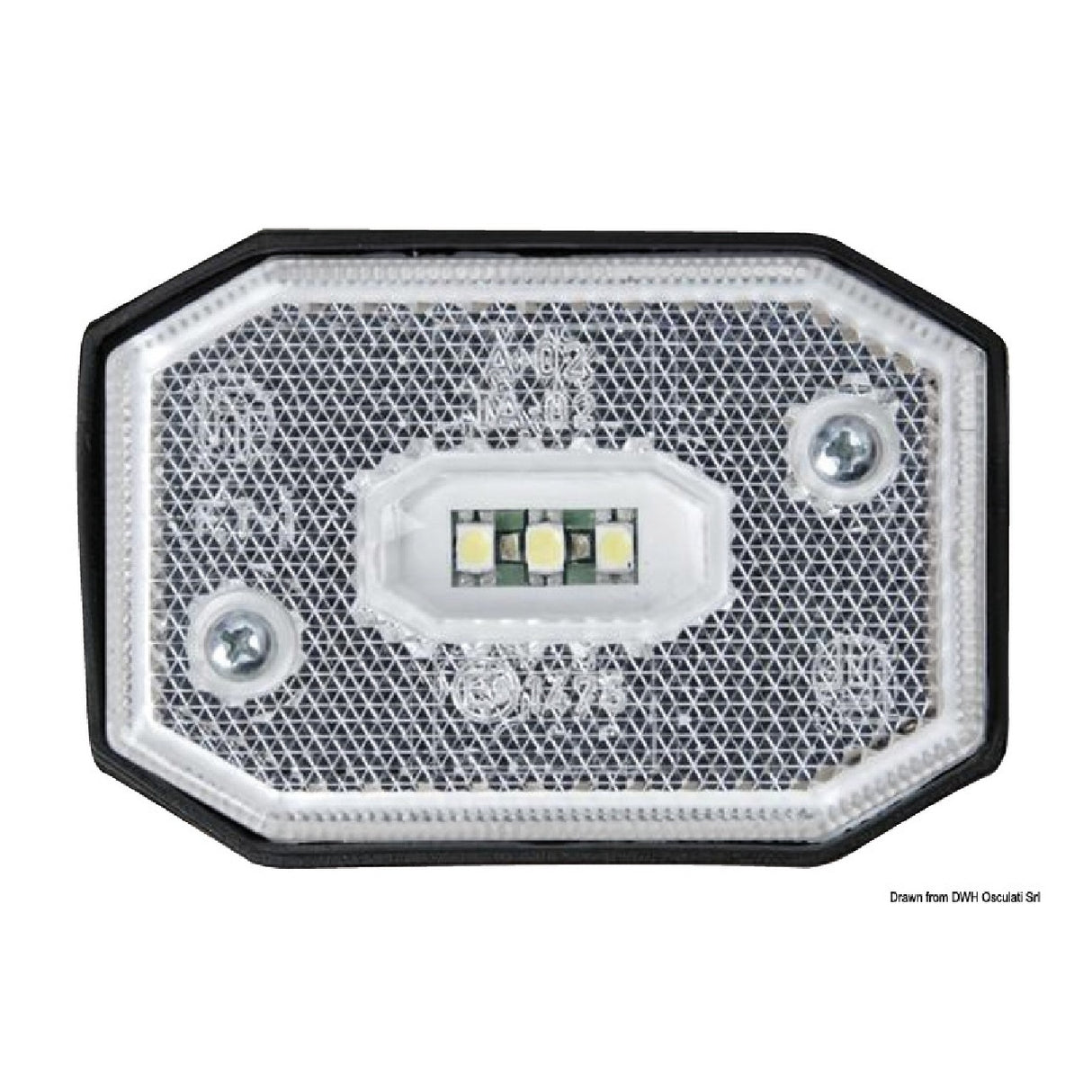 Osculati Fanale carrello traino posizione LED anteriore luce bianca 02.021.40 - AmerigoStore