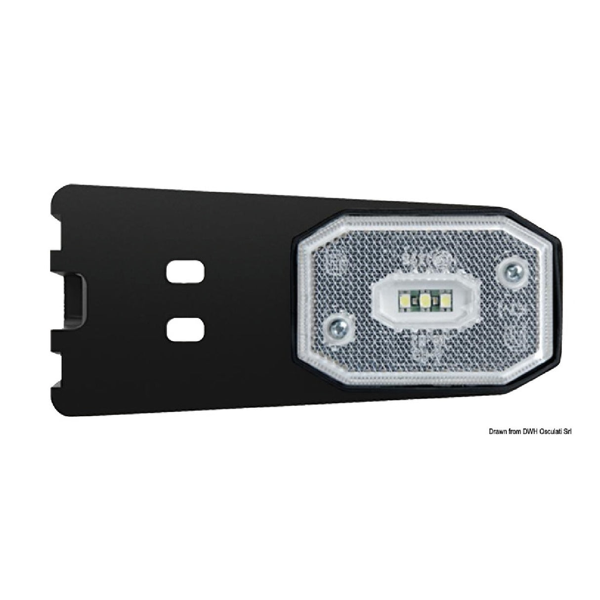 Luz de remolque Osculati LED posición delantera soporte de luz blanca 02.021.41 02.021.41