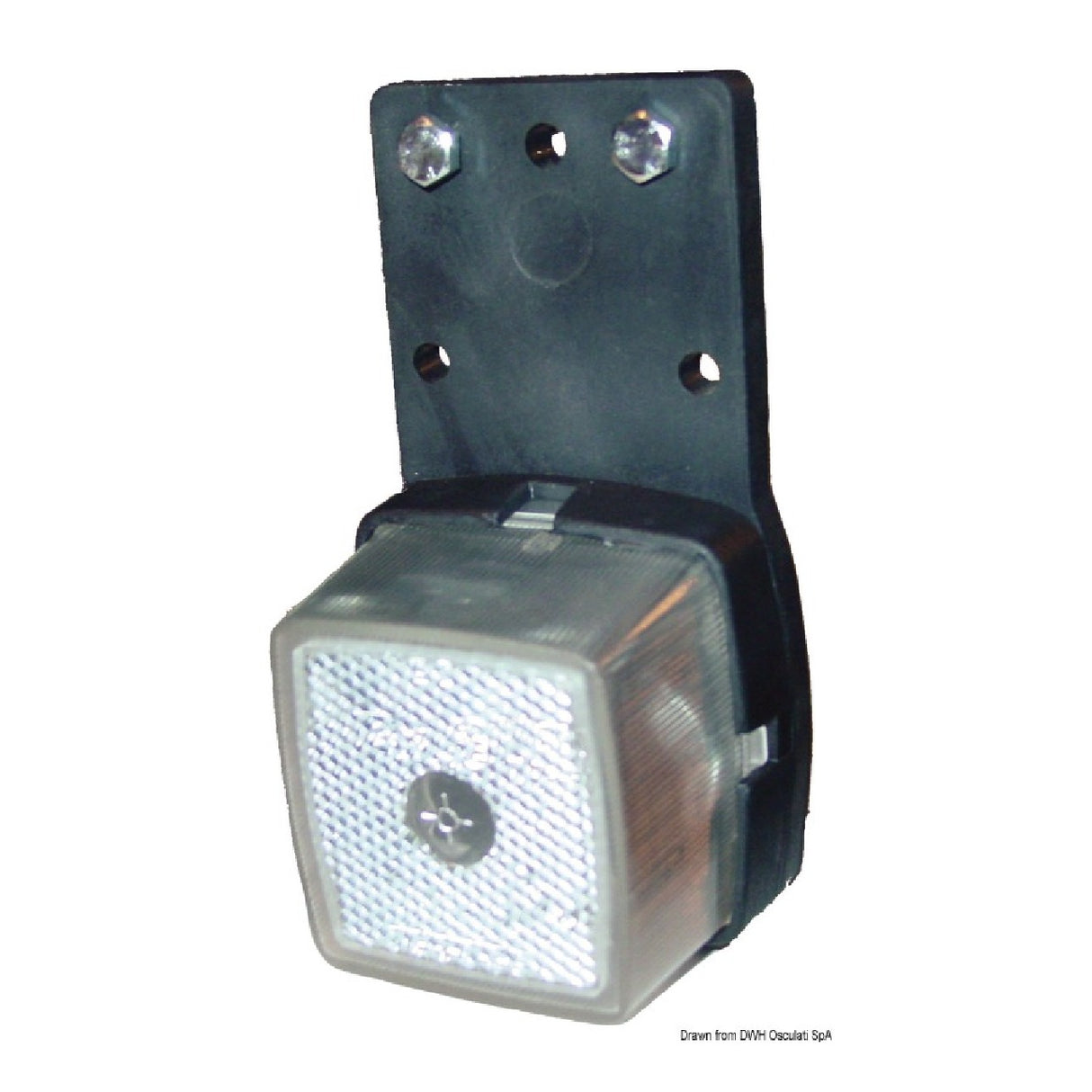 Osculati Begrenzungsleuchte für Abschleppwagen mit weißem Gummisockel 02.022.04