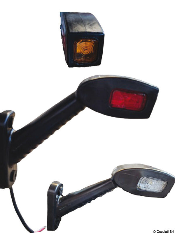 Luz de posición LED izquierda Osculati, 3 funciones, cuerpo de goma 02.022.24
